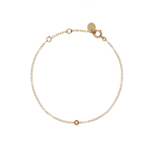 14K Gold Filled Handmade 1.3mmx180mm PlateCableChain with 4mm RoundBall (Anklet) Bracelet [Firenze Jewelry] 피렌체주얼리